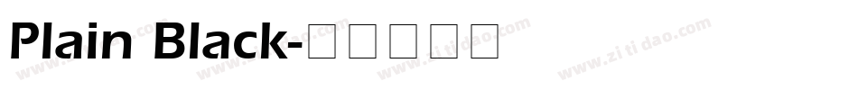 Plain Black字体转换